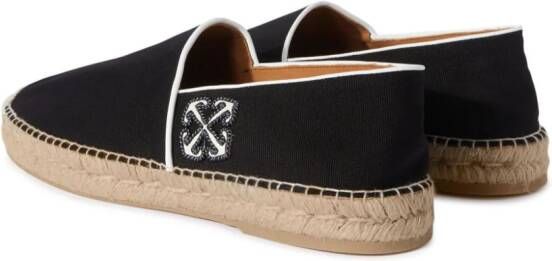 Off-White Anglette Arrow-embroidered espadrilles Black