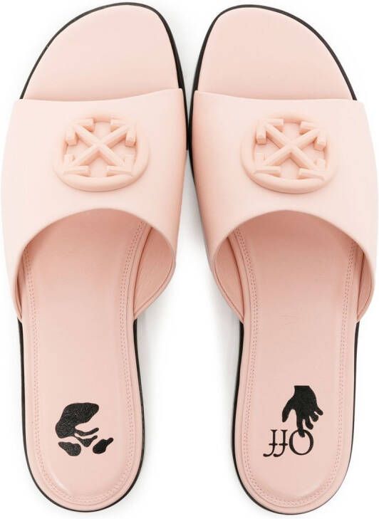 Off-White Arrow plaque flat sandals Pink