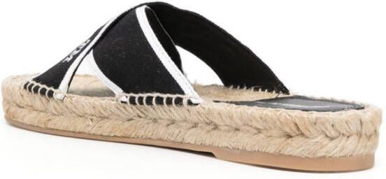 Off-White Bookish crossover espadrille sandals Black