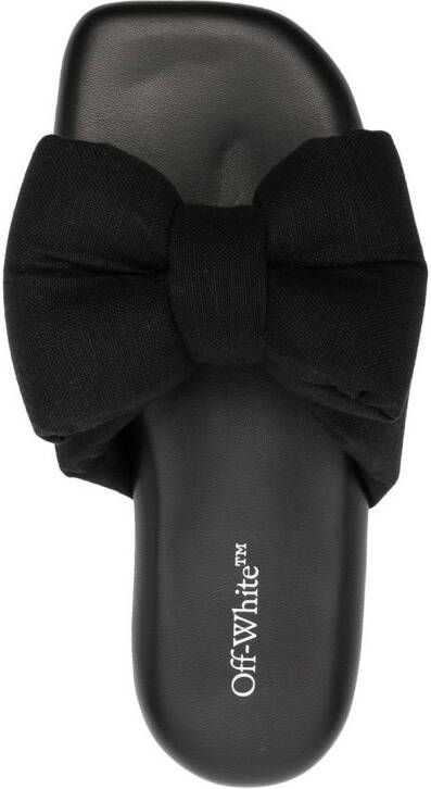 Off-White bow-detail sandals Black