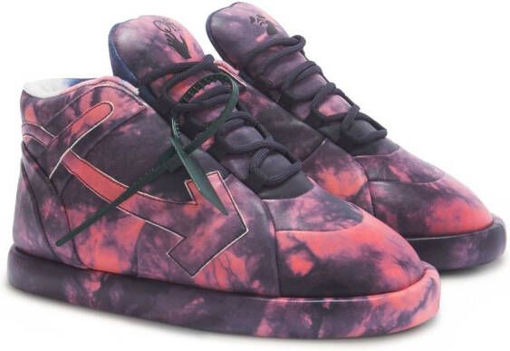 Off-White Bump tie dye-print sneakers Purple