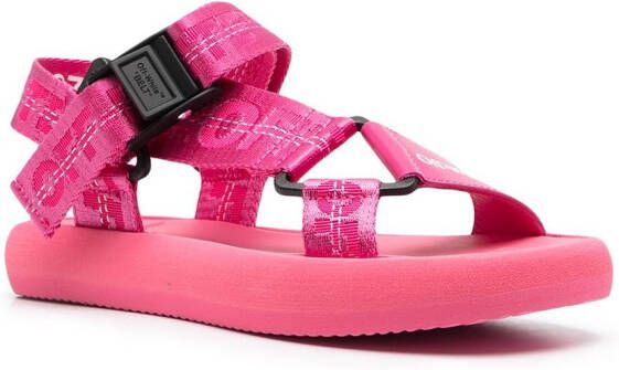 Off-White chunky logo-print sandals Pink