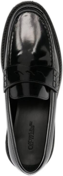 Off-White chunky-sole leather loafers Black
