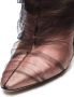 Off-White C O Jimmy Choo Black Elisabeth 100 Tulle Wrapped Satin Boots - Thumbnail 5