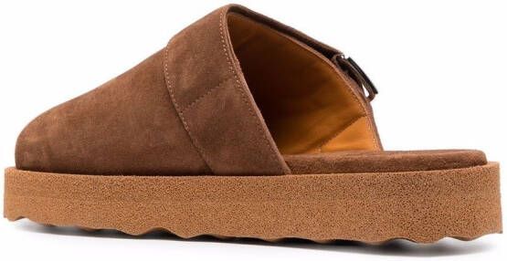 Off-White Comfort backless slippers Brown
