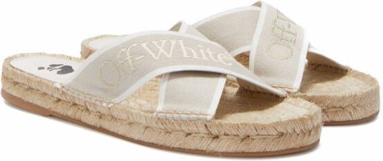 Off-White Crisscross espadrille sandals Neutrals