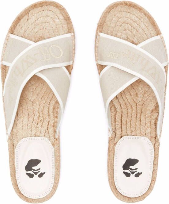 Off-White Crisscross espadrille sandals Neutrals