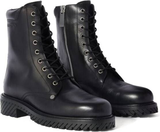 Off-White Diag-sole lace-up combat boots Black