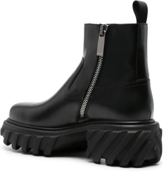 Off-White Exploration Motor leather boots Black