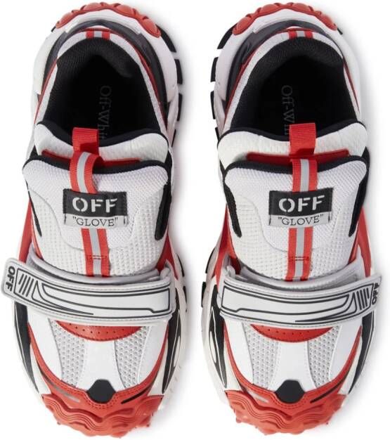 Off-White Glove colour-block panelled sneakers Red