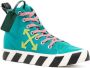 Off-White high-top canvas sneakers Green - Thumbnail 2