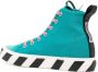 Off-White high-top canvas sneakers Green - Thumbnail 3