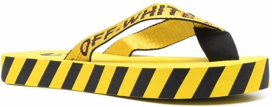 Off-White Industrial-strap flip flop Yellow