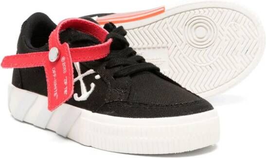 Off-White Kids Arrows-embroidered lace-up sneakers Black