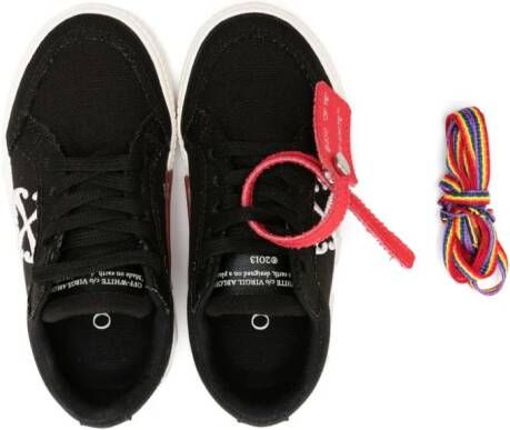 Off-White Kids Arrows-embroidered lace-up sneakers Black