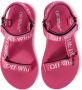 Off-White Kids Bookish-print touch-strap sandals Pink - Thumbnail 4