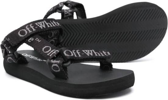 Off-White Kids Bookish touch-strap sandals Black