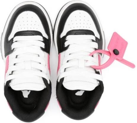 Off-White Kids lace-up leather sneakers Black