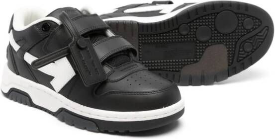 Off-White Kids logo-patch touch-strap sneakers Black