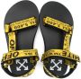 Off-White Kids logo-print touch-strap sandals Yellow - Thumbnail 3