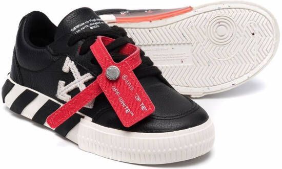 Off-White Kids Vulcanized low-top sneakers Black