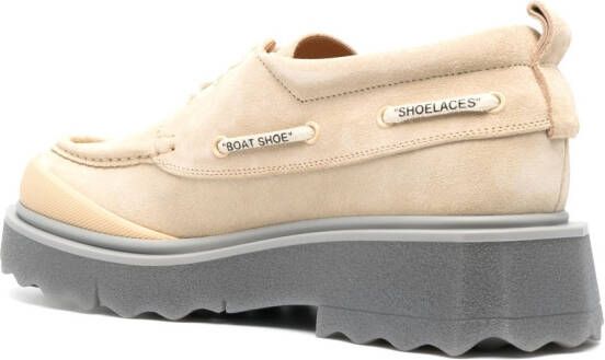 Off-White lace-up chunky loafers Neutrals