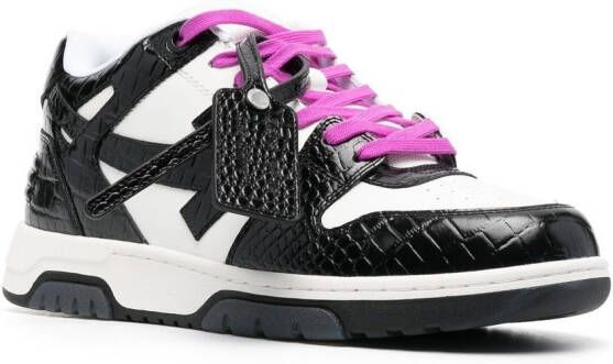 Off-White leather-trim panelled sneakers WHITE BLACK