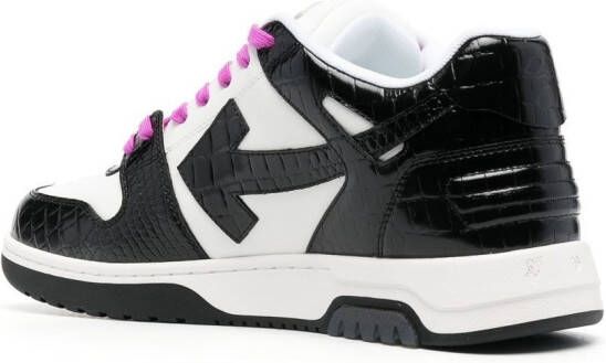Off-White leather-trim panelled sneakers WHITE BLACK