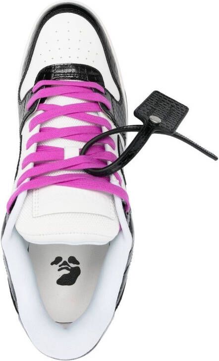 Off-White leather-trim panelled sneakers WHITE BLACK