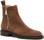 Off-White logo-debossed suede ankle boots Brown - Thumbnail 2