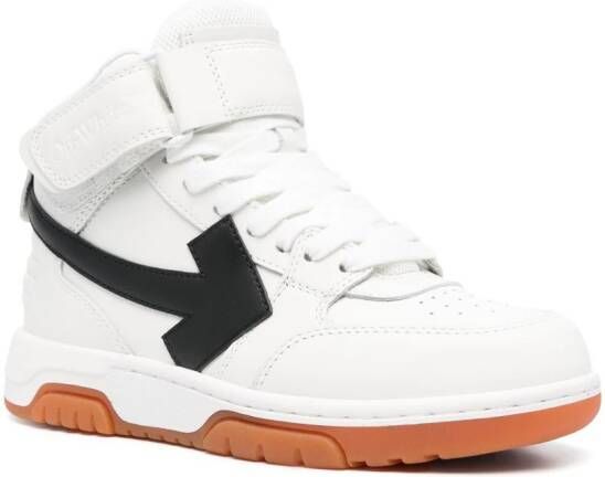 Off-White Out of Office logo-patch leather sneakers