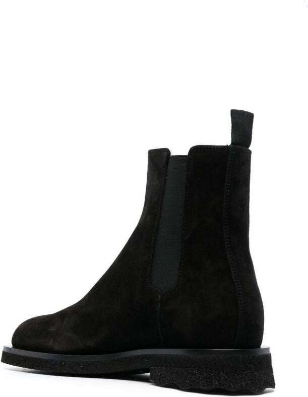 Off-White logo-print ankle boots Black