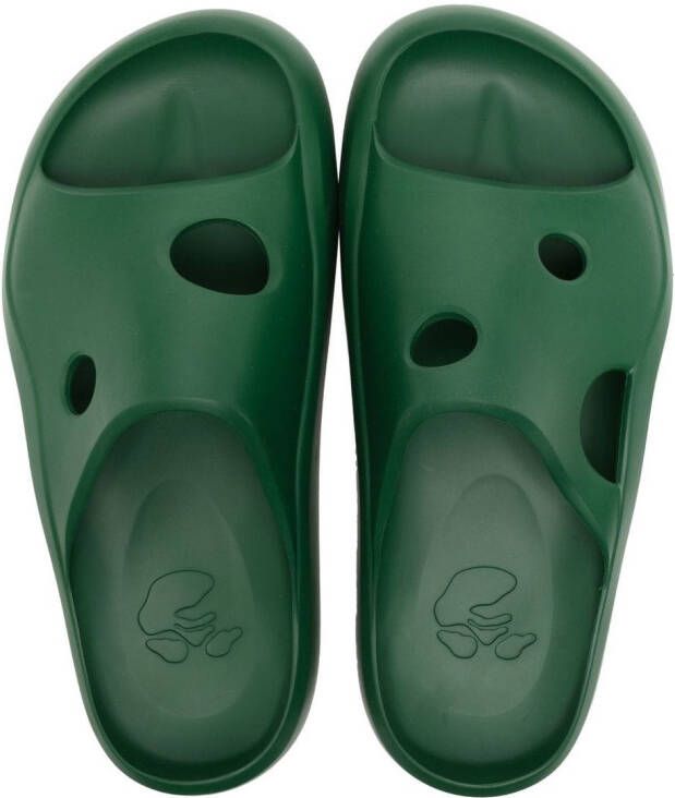 Off-White Meteor cut-out slides Green