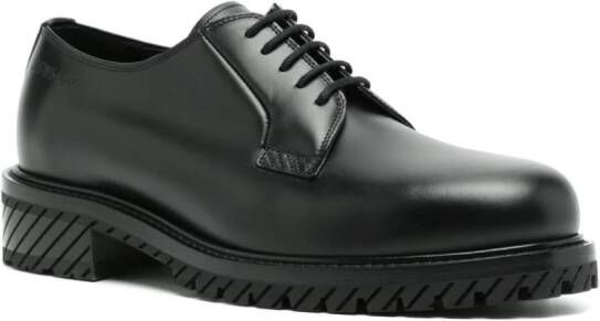 Off-White Military leather Derby shoes Black