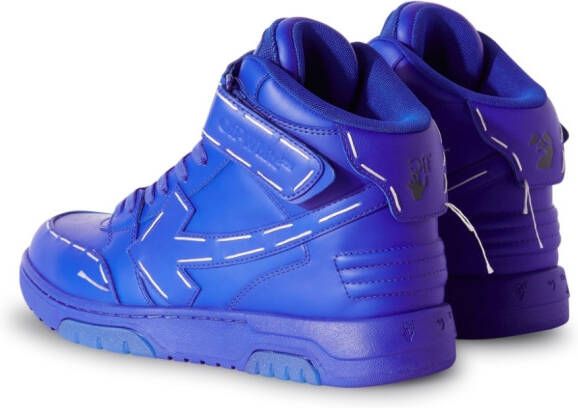 Off-White Ooo Sartorial Stitching mid-top sneakers Blue