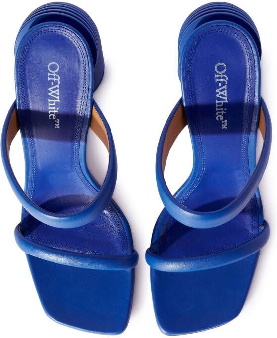 Off-White open-toe leather sandals Blue