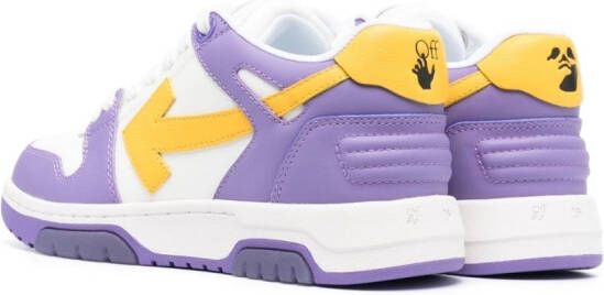 Off-White Out Of Office leather sneakers PURPLE YELLOW