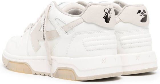 Off-White Out of Office panelled lace-up sneakers Neutrals