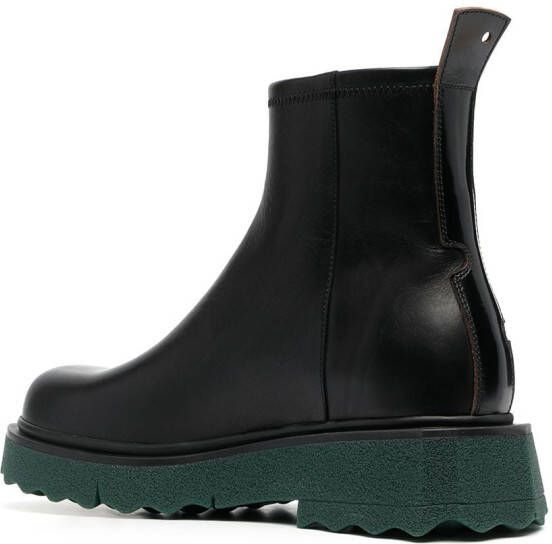 Off-White panelled-sole ankle boots Black