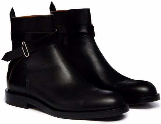 Off-White paperclip detail ankle boots Black