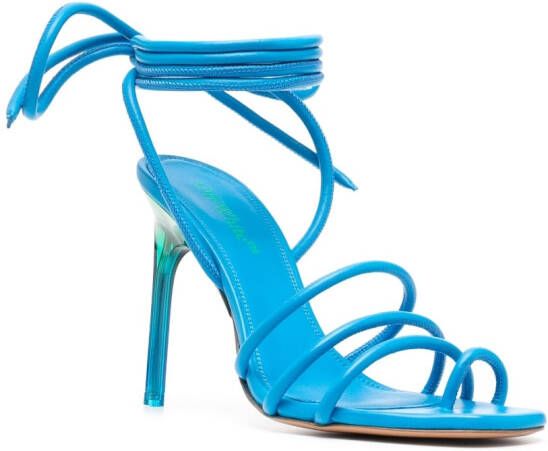 Off-White Plexi 110mm ankle-strap sandals Blue