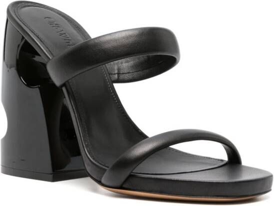 Off-White Pop Meteor 120mm cut-out mules BLACK