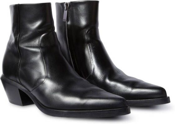Off-White Runway Texan pointed-toe boots Black