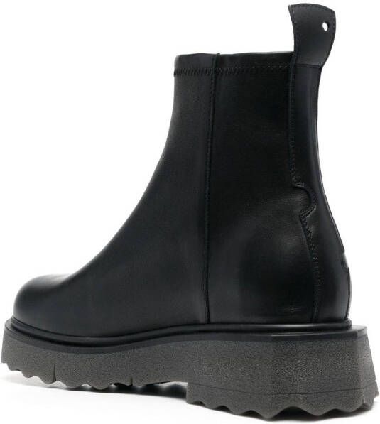 Off-White sponge-effect ankle boots Black