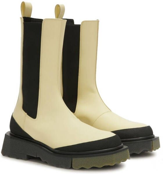 Off-White sponge-effect sole Chelsea boots Neutrals