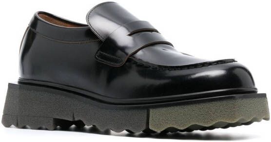 Off-White Sponge leather loafers Black