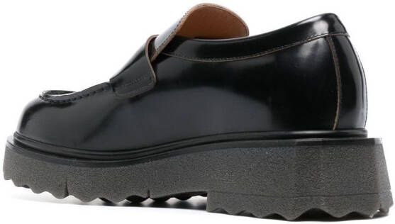 Off-White Sponge leather loafers Black