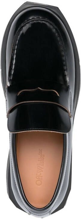 Off-White Sponge leather loafers Black