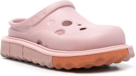 Off-White Sponge perforated clogs Pink