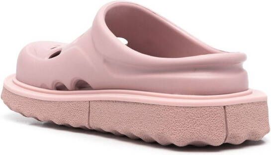 Off-White Sponge perforated clogs Pink